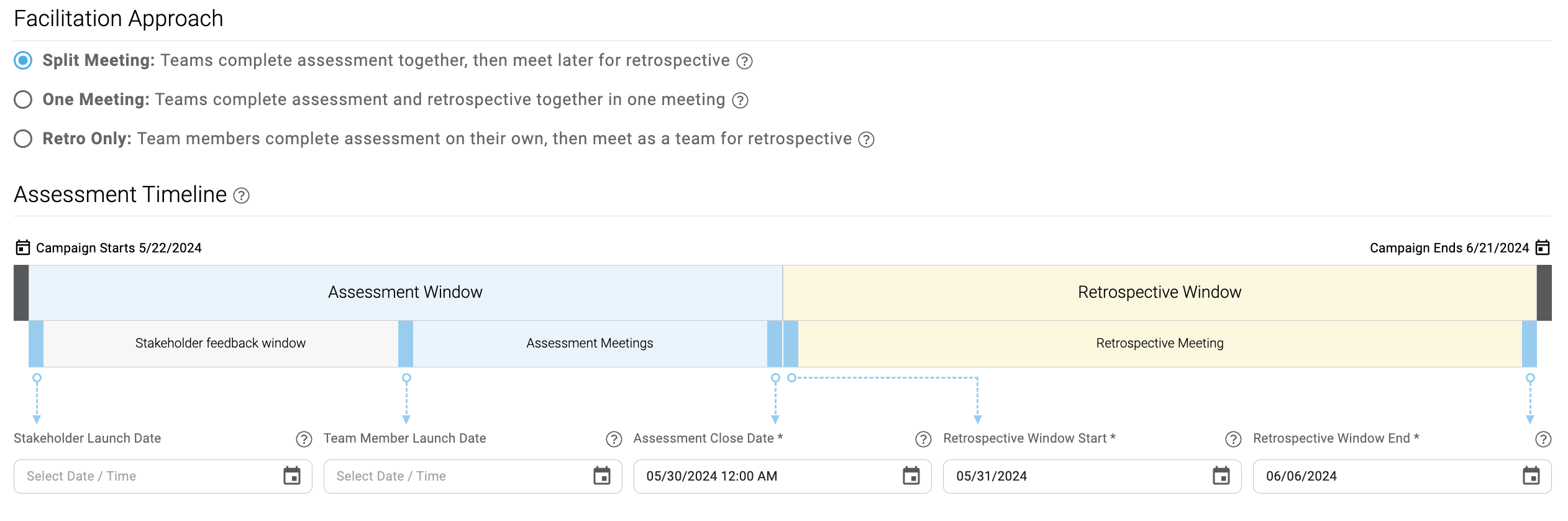 Create Campaign Split Meeting